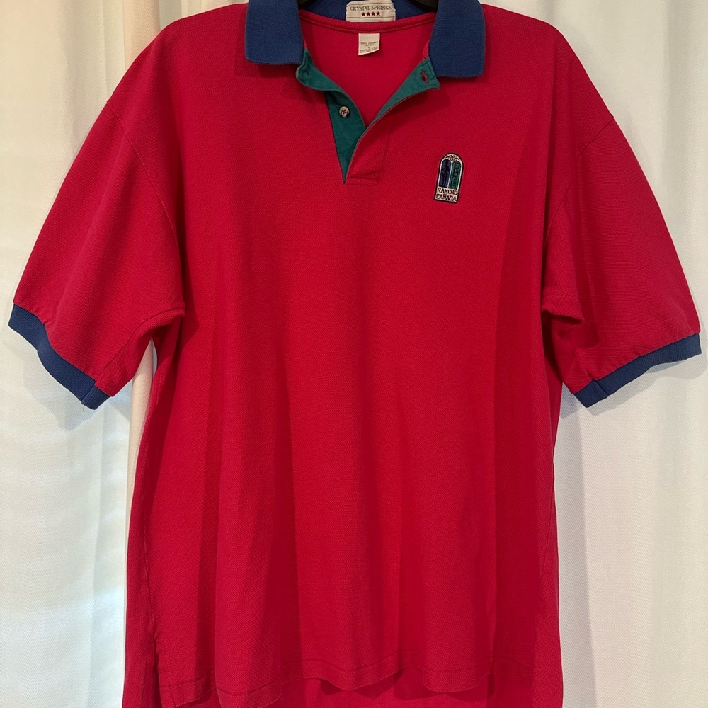 Vibrant Pink and Blue Polo Shirt Classic Sporty Design